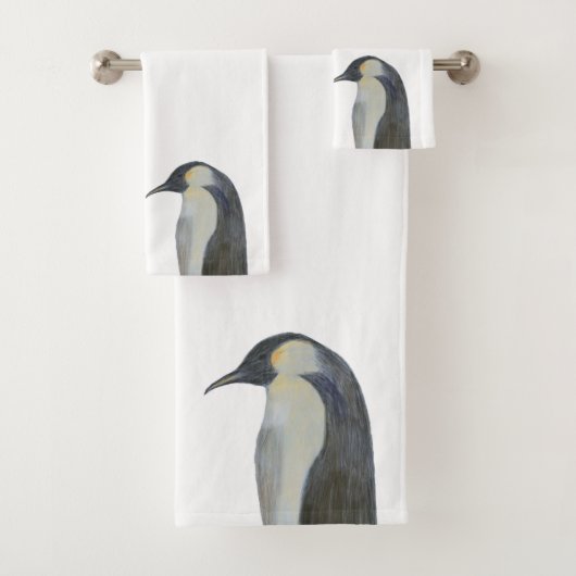 Emperor Penguin Towel Set Bad Handdoek (Insitu)
