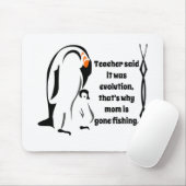 Emperor Penguin Vader die bij Zoon staat Muismat (Met muis)