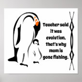 Emperor Penguin Vader die bij Zoon staat Poster (Voorkant)