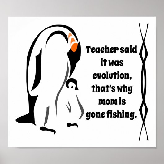 Emperor Penguin Vader die bij Zoon staat Poster (Voorkant)