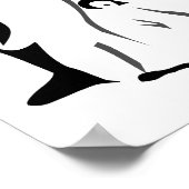 Emperor Penguin Vader die bij Zoon staat Poster (Hoek)