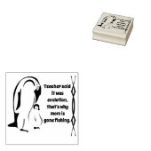 Emperor Penguin Vader die bij Zoon staat Rubberstempel (Gestempeld)