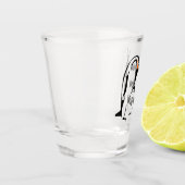 Emperor Penguin Vader die bij Zoon staat Shot Glas (Links)