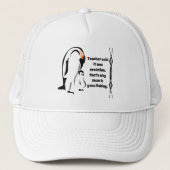 Emperor Penguin Vader die bij Zoon staat Trucker Pet (Voorkant)