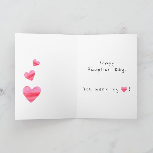 Emperor Penguin Waterverf adoptiedag Kaart (Binnen)