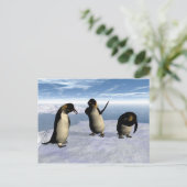 Emperor Penguins Briefkaart (Staand voorkant)