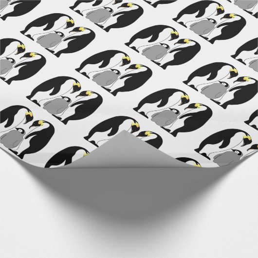 Emperor Penguins en chick Cadeaupapier (Hoek)