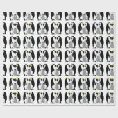Emperor Penguins en chick Cadeaupapier (Vlak)