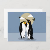 Emperor Penguins met eieren Briefkaart (Voorkant / Achterkant)