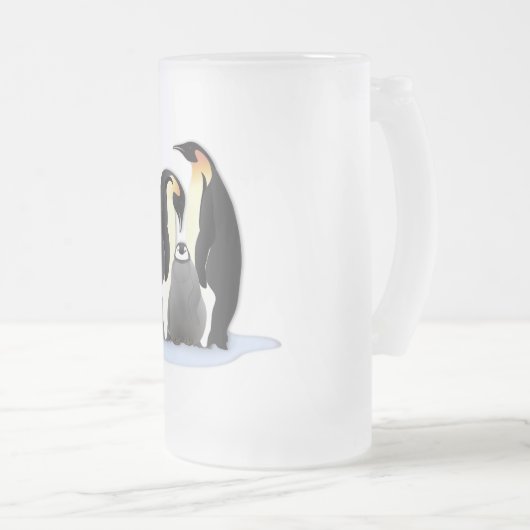 Emperor Penguins Nesting Matglas Bierpul (Voorkant rechts)