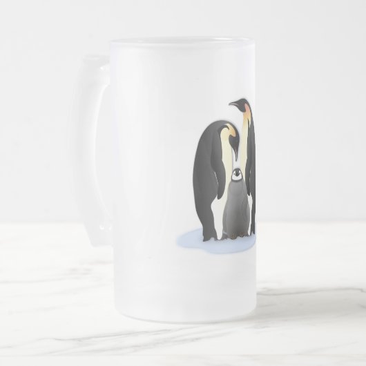 Emperor Penguins Nesting Matglas Bierpul (Voorkant links)