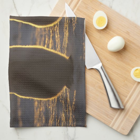 Emperor Penguins Theedoek (Quarter Fold)