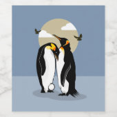 Emperor PENGUINS Wijn Etiket (Enkel label)