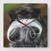Emperor Tamarin Vierkante Klok (Voorkant)