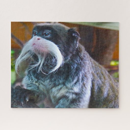 Emperor Tamarins Monkey. Legpuzzel (Horizontaal)