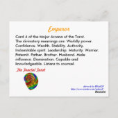 Emperor Tarot Card Briefkaart (Achterkant)