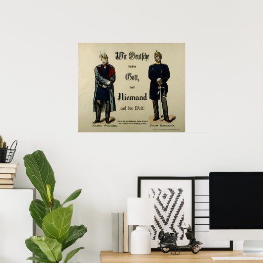 Emperor Wilhelm I en Prince Bismarck Poster (Thuiskantoor)