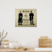 Emperor Wilhelm I en Prince Bismarck Poster (Keuken)