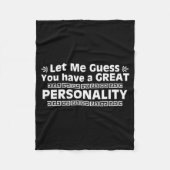 Emperor, You Have A Great Ity, New Groove, Funny  Fleece Deken (Voorkant)