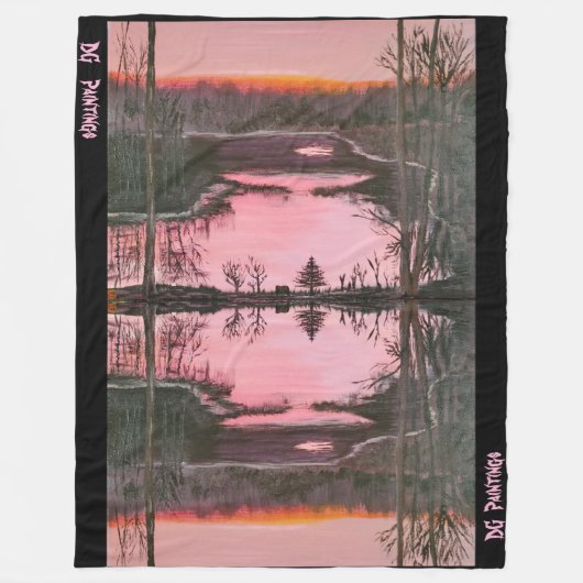 Empeyville Pond Reflection Fleece Dekken Deken (Voorkant)
