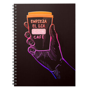 Empezando el día con café, sin café no trabajo notitieboek