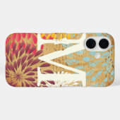  Emphera Modern Flower Monogram Galaxy Case-Mate iPhone Case (Achterkant (horizontaal))