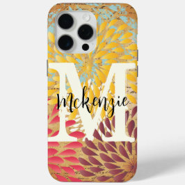  Emphera Modern Flower Monogram iPhone 5 iPhone 15 Pro Max Hoesje