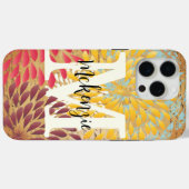 Emphera Modern Flower Monogram iPhone 5 Case-Mate iPhone Case (Achterkant (horizontaal))