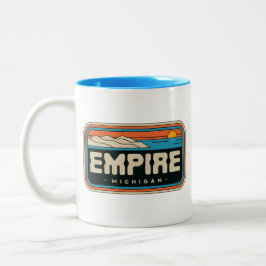 Empire 70s Retro Michigan Vintage Tweekleurige Koffiemok