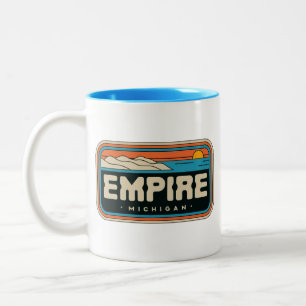 Empire 70s Retro Michigan Vintage Tweekleurige Koffiemok