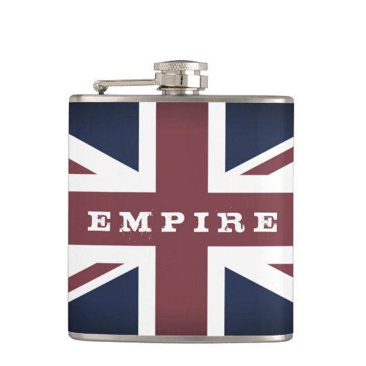 Empire & British Flag,  Britse mode /Brits merk Heupfles (Voorkant)