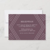 Empire Bruiloft Receptie Kaart | aubergine (Voorkant)