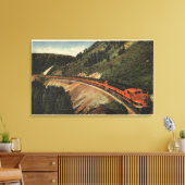 Empire Builder-trein Canvas Afdruk (Insitu (Woonkamer))