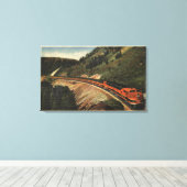 Empire Builder-trein Canvas Afdruk (Insitu (Houten vloer))