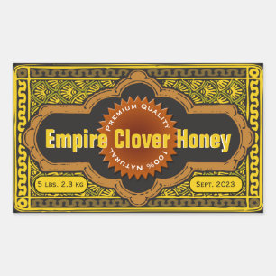Empire Clover Grote Honing Jar Rechthoekige Sticker