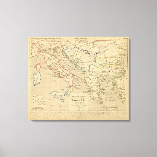 Empire Grec et Royaume d'Italie 774 a 900 Canvas Afdruk (Voorkant)