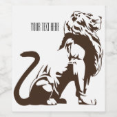 Empire Lion Wine Label Wijn Etiket (Enkel label)