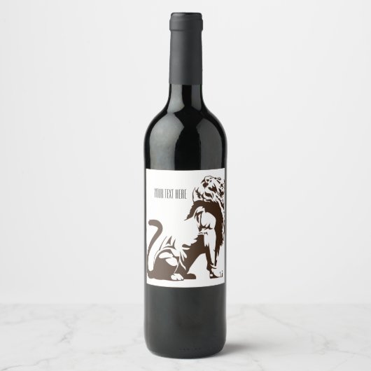 Empire Lion Wine Label Wijn Etiket (Voorkant)