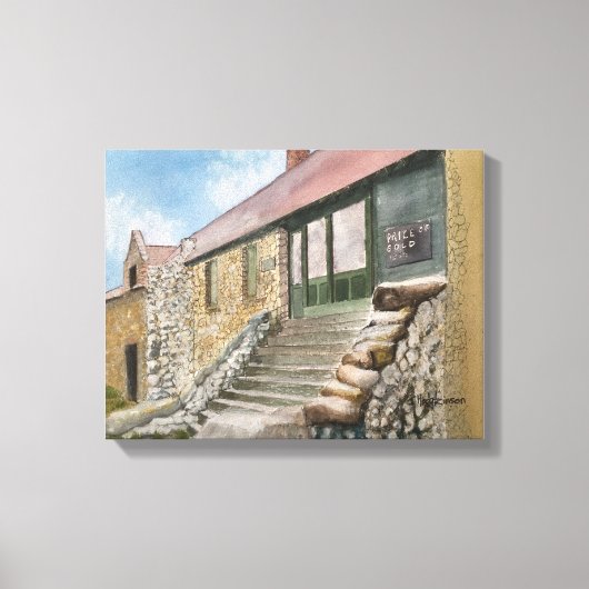 EMPIRE MINE, NEVADA CITY, CALIFORNIË, WATERVERF CANVAS AFDRUK (Voorkant)