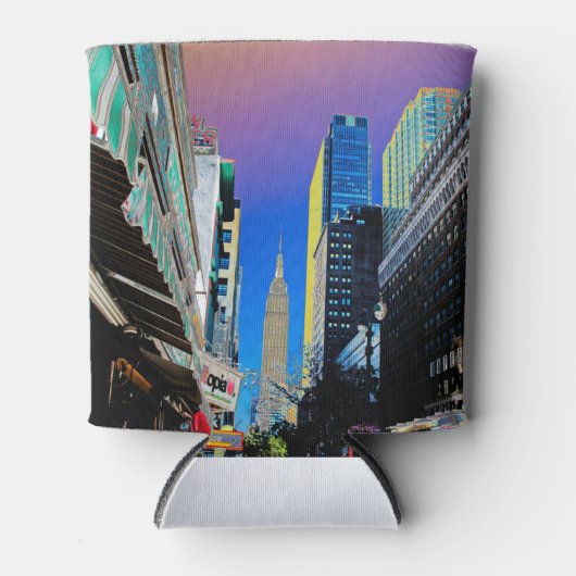 Empire Sate Building uit 42nd St. New York Poster Blikjeskoeler (Voorkant)