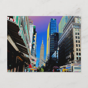 Empire Sate Building uit 42nd St. New York Poster Briefkaart