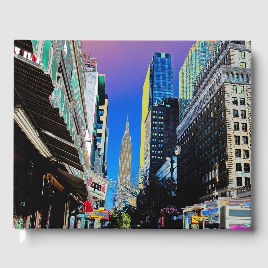Empire Sate Building uit 42nd St. New York Poster Gastenboek (Voorkant)