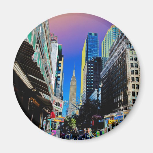 Empire Sate Building uit 42nd St. New York Poster Magneet (Voorkant)