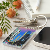 Empire Sate Building uit 42nd St. New York Poster Sleutelhanger (Voorkant Rechts)