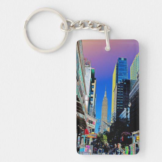 Empire Sate Building uit 42nd St. New York Poster Sleutelhanger (Voorkant)