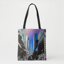 Empire Sate Building uit 42nd St. New York Poster Tote Bag