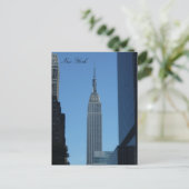 empire state blauw briefkaart (Staand voorkant)