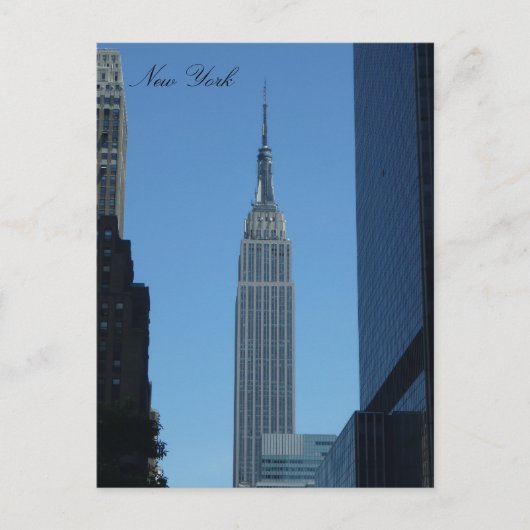 empire state blauw briefkaart (Voorkant)