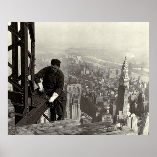EMPIRE STATE BLDG IRON WORKER 1930 POSTER (Voorkant)