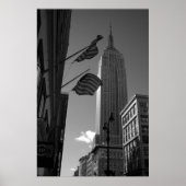 Empire State Bldg met vlaggen Poster (Voorkant)